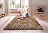 SHAGGY RUG Modern Rugs Living Room Extra Large Small Rectangular Size Soft Touch 30MM / 3cm Thick Pile Living Room Area Rugs Non Shedding (Brown, 160cm x 230cm (5.5ft x 7.5ft))