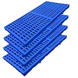 LYXXW 4 Pcs Breathable Plastic Ventilation Pallet, HDPE Durable Storage Grid Pad, Waterproof Grids Article Racks, Moisture Nestable Floor Pallets for Garages Closets Kitchen,60 x 30 x 3cm