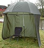 Bison 98" 2.5m TOP TILT UMBRELLA BROLLY FISHING SHELTER WITH ZIP ON SIDES