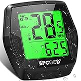 SPGOOD Bike Computer Wireless 21 Functions Waterproof with Backlit Display,Automatic Start/Stop & Automatic Storage Bike Speedometer,Black Bicycle Computer (BLACE-BIKE COMPUTER)