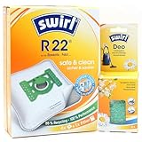 4 Vacuum Cleaner Bags + Deodorant Beads Compatible with Fakir A 120 EL (Boden), Air Wave | Compatible with Swirl R22 - R 22 | 4 Bags, Air Freshener, Accessories, Spare Parts