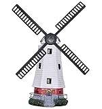 Outdoor Solar Powered Windmill Garden Ornament wind mill Light up