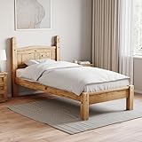 Vida Designs Corona Single Bed, 3 ft, Low Foot End Bed Frame, Solid Pine Wood