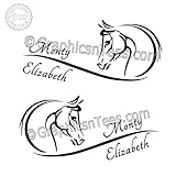 Graphics 'n' Tees - 2 x Personalised Horsebox Stickers Horses Trailer Custom Horse Decals