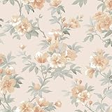 Laura Ashley Rosamund Apricot Wallpaper