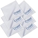 Crizal Eyeglass Cleaning Cloths – 6 Pack Premium Microfiber – Safest Cloth for AR Lenses – #1 Doctor Recommended for Eyeglasses, Screens & Cameras