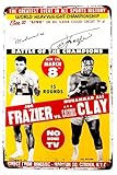 DiiliHiiri Poster Antique Boxing Poster Muhammad Ali vs. Joe Frazier 1971 Metallic Vintage DiiliHiiri Poster 30x20cm Gift for Boxing Enthusiasts (2635-303)