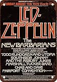 Metal Tin Sign 1979 Led Zeppelin At Knebworth Vintage Retro Aluminum Sign For Wall Decor 8X12 Inch