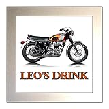 Personalised Classic Motorcycle Glass Drinks Coaster for TRIUMPH BONNEVILLE T120 Enthusiasts