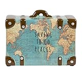 Sass & Belle Saving to Go Places Vintage Map Money Bank