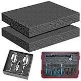 Wonninek Polyurethane Pick and Pluck Foam 2Pcs 400 x 300 x 550m Tool Box Foam Inserts Sheet for Tool Box Organisation, Flight Cases, DIY & Tool Storage Systems