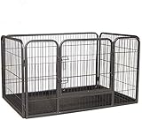 Doggy Style Heavy Duty Whelping Pen With Abs Tray Puppy Play Pen Puppies Cage Crate Cartes Cages Dog Training Playpen for Dogs and puppies (Med)