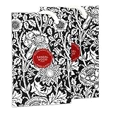 The Master Herbalist SANDALWOOD Scented Wardrobe Freshener Sachet in a WILLIAM MORRIS Design in BLACK | Pack of 2