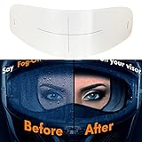 Systercol Helmet Anti-Fog Visor Insert Motorcycle Anti Fog Film - Universal Fit Helmet Visors Fog Resistant Film Clear Shields Lens Insert 27cm x 9cm