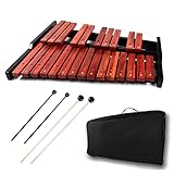 TNZMART 25 Note Wooden Glockenspiel Xylophone with Mallet Professional Percussion Instrument