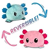 Thedttoy Reversible Axolotl Plushie Cute Axolotl Plush Toy Happy Angry Mood Changing Gifts Show Your Mood Without Saying A Word