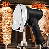 YJINGRUI Electric Kebab Slicer 80W Electric Kebab Knife with 0.5-8mm Thickness Adjustment for Roast Meat Shops, Restaurants