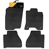 FSW - Tailored Mats - Fits Nissan Navara NP300 2016-2022 - HEAVY DUTY 3mm Rubber Matting - Anti Slip Mat - Waterproof, Non Slip Car Floor Mat, with Clips & Anti Slip Backing - 4 Floor Mat Set
