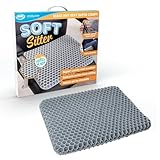 JML Soft Sitter Honeycomb Cushion - Gel Seat Cushion for Support and Flexibility, Home, Office, Gaming and Car Seat Pads - Lightweight, Durable, Breathable for All-Day Comfort and Posture, Grey