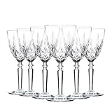 RCR 6X 290ml Crystal Glass Red Wine Glasses Orchestra Range Red White Goblets Stemware Glass Set - Gift Boxed - Made in Italy Crystal