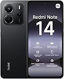 xiaomi Redmi Note 14 smartphone, 8+256GB, black, 108MP AI camera system, 5500mAh battery, 120Hz eye-care display, AI features (no charger included), 2 year Warranty