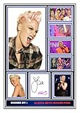 (568) Pink Alecia Beth Moore Music Legend Signed A4 Photograph (21 X 297 CM) Art Work Wall Art Display Great Gift Idea (REPRINT) #####