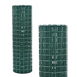 No Rust Mesh 90cm X 10m PVC Coated Wire Fencing Hot Dipped Galvanised Wire Fencing Decorative Fence Mesh Green Wire Mesh Animal Farm Garden Protective Border Fence Vegetables Garden Fruits Enclosure