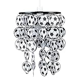 MiniSun | Black and White Football Ceiling Light Shade | Children's Lighting, Home Décor & Improvement Essential | 230mm Shade Width