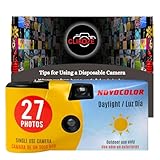 Disposable Camera Bundle with Novocolor Daylight Single Use Camera 27 Exposures and Clikoze Photography Tips Card (1 Unit)