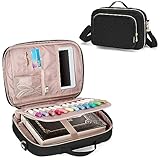 Teamoy Bible Cover Case, Bible Carrying Case with Handle and Detachable Shoulder Strap, Multi-Functional Stylish Large Size Zippered Bible Bag,Black