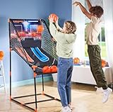 Indoor Basketball Arcade Game, Electronic Double Shot with LED Scoreboard, Timer and Ball Return