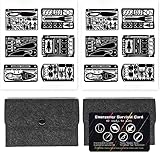 PSKOOK Survival Multitool Card Emergency Camping Tool EDC Kit in Your Wallet Outdoor Hunting Fishing Hiking Gear (Black 4PCS)