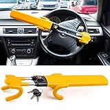 Twin Bar Steering Wheel Lock Stop Thieves Stealing Your Car Universal Fit 3 Keys