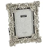 Floral Antique Silver Photo Frame 4 x 6