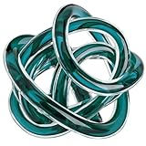 Torre & Tagus Glass Décor Ball, Teal, 4.5-inch Diameter