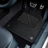 Car Mats to fit Mini Clubman (F54) (2015-2024) Black Carpet with Black Ribbed Trim & Black Carpet Heel Pad [2252]