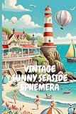Vintage Sunny Seaside Ephemera: Pretty full sized pages of a bygone era British holiday beaches, great for journals, scrapbooks, collages and other paper projects