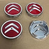 OUPAN 4 PCS Center Wheel Hub Caps, For Citroen C3 C4 C5 Elysee Berling Xsara Picasso Cactus DS3 DS4 DS6 Center Hub Cap Auto Waterproof DustProof Wheel Decoration Cover.