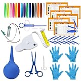 PawsVel Puppy Kitten Whelping Supplies, Whelping Kit for Puppies Birth Including 15 ID Collars, Record Keeping Charts, and More