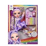 Rainbow High Sparkle and Shine - Viola (Purple) - 28 cm Fashion Doll with Liquid Sparkles in Her Legs, Shake to See Them Sparkle, for Kids 4-12 Years Old