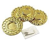 RhinoTuning 4 PCS 168 mm Wheel Center Caps Compatible With BBS RS/BBS STYLE 5 / AVID.1 AV05 /STR Racing STR 606 / ESM 002R, OD: 6.61 in / 168 mm Gold Hub Caps