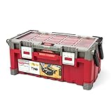 Keter 17187311 Tool Box Including Assorted Master Pro Series Cantilever Tool Box 22 Inches Plastic Red