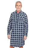 Champion Mens Brushed Cotton Canterbury Checked Nightshirt Sleepwear - Blue Check - L