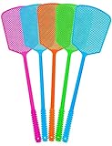 Fly Swatters,5 Pack Plastic Heavy Duty Multipack Matamoscas, Long Handle Fly Swat Shatter Bulk, Large Bug Swatter That Work for Indoor and Outdoor By LifHap