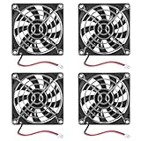 AITRIP 4PACK 80mm Fan 80x15mm 12V Computer Fan 8CM PC Fan DC 12V Case Fan 2800 RPM Axial Cooling Fan for Cooling PC Computer Case CPU