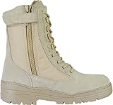 Desert Army Combat Patrol Side Zip Tactical Boots Military Lightweight Suede Leather Tan Jungle,8UK(Size: 8 UK)
