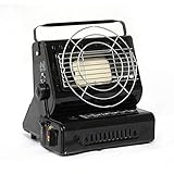 Portable Gas Heater with Butane Gas Canisters – Indoor & Outdoor Camping Heater with Refill Gas Cartridges (1, black)