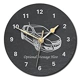 notts laser Vauxhall Astra MK5 Design Slate Clock - Personalised with text of your choice (Large (300mm))