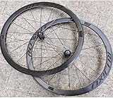 NZVZGKTNTW Road Bike Wheelset ，700C Double Wall Rims Carbon Rim Cassette Hub V Brake 8-9-10-11 Speed ，Straight-pull Aero Spoke Road Bike Wheels(Black)