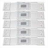 Pomurom Gauge Monitor, 1/2/3/5 Pieces Clear Acrylic Meter, High Precise Monitoring Gauge for Flat Sur-face, Wall Monitor, Measuring Tool for the Standard and Corner Cracks